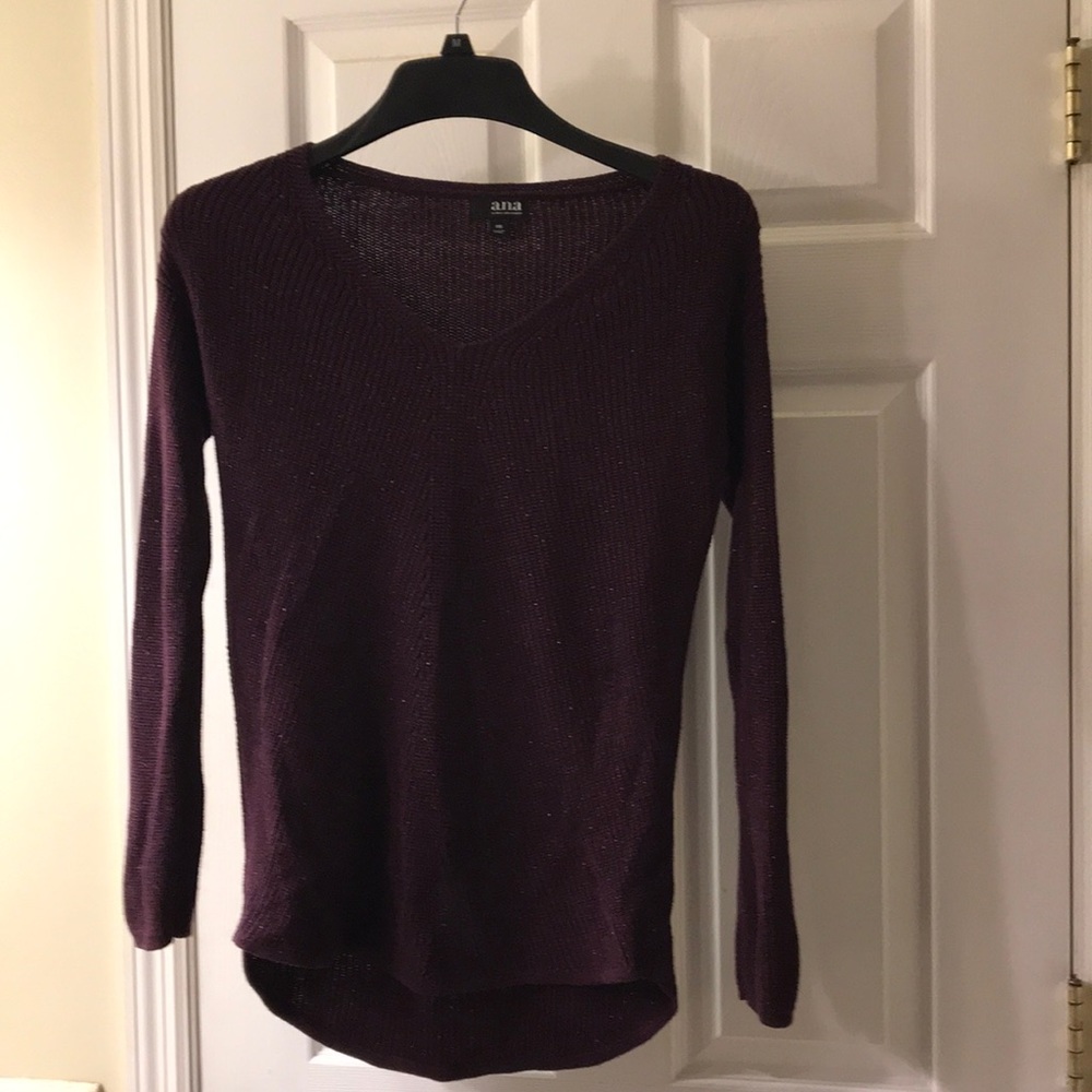 Cozy purple v-neck sweater